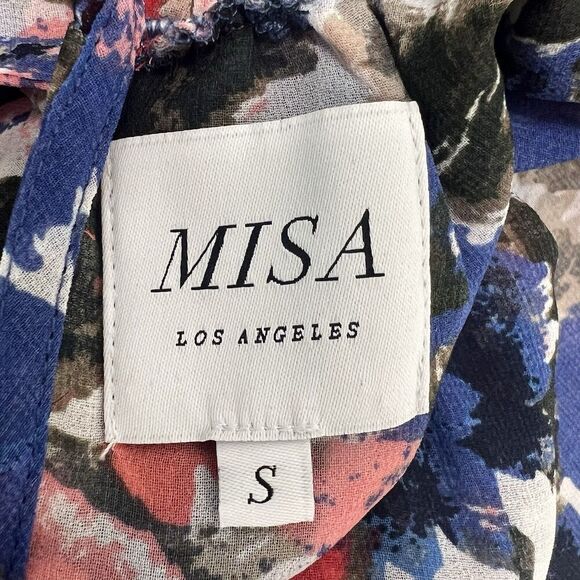 MISA X REVOLVE Los Angeles Savanna Dress in Tie Dye Floral asymmetrical Size S - Picture 8 of 14